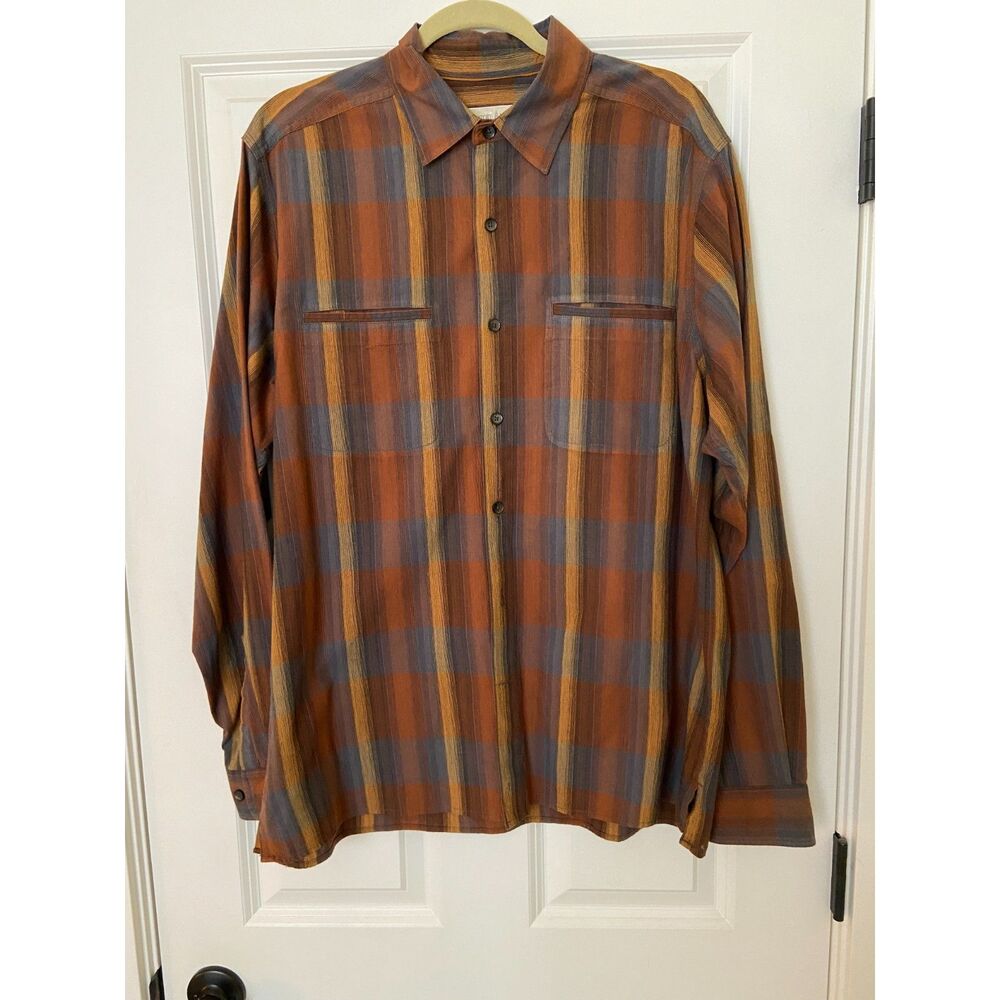 Territory Ahead Men's Long Sleeve Button Up Shirt with Pockets Size L